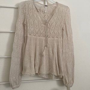 COPY - NWOT Free People Crochet Top Cream SZ S